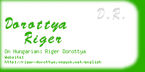 dorottya riger business card